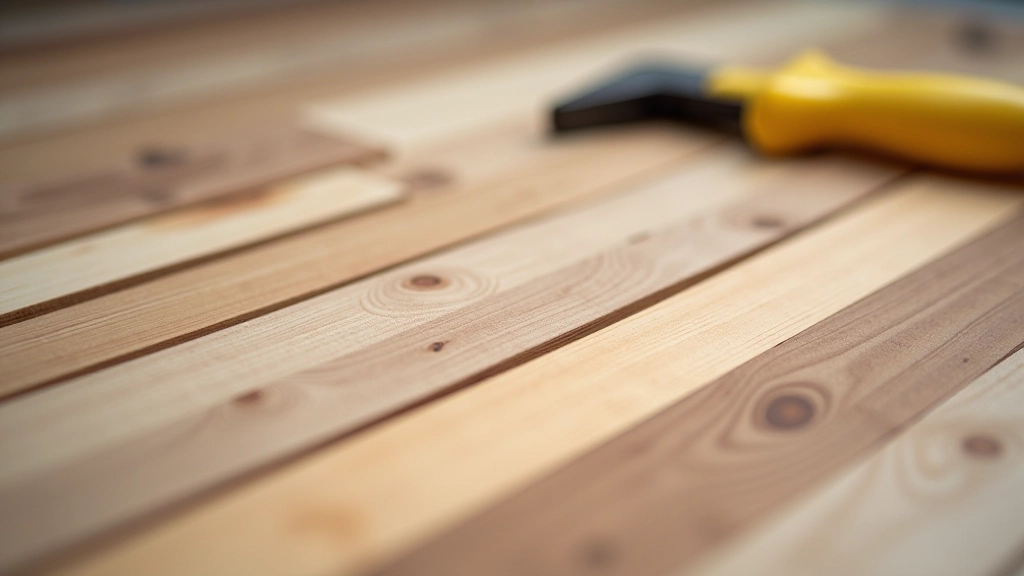 Laminate flooring samples and installation tools